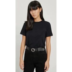 Frank & Oak Black Short Sleeve Crewneck Good Cotton Boy Tee Shirt EUC Size XS